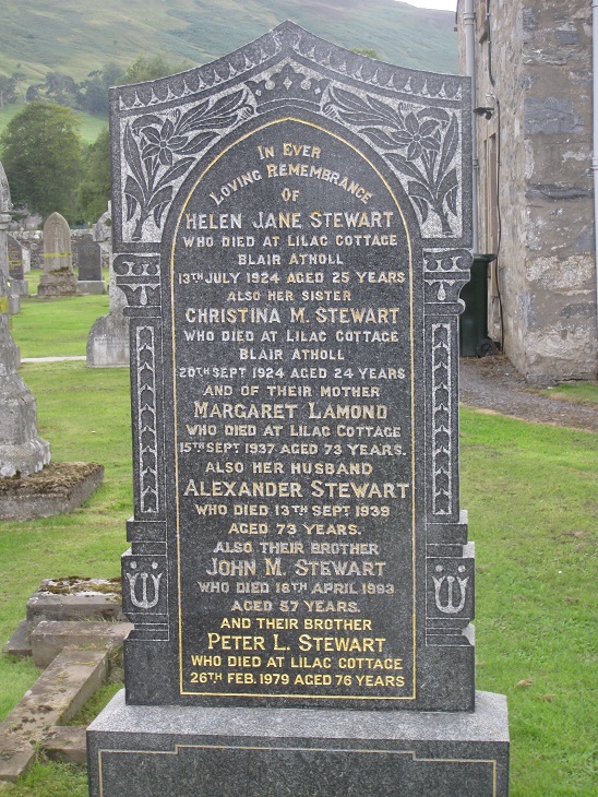 Helen Jane Stewart's stone
