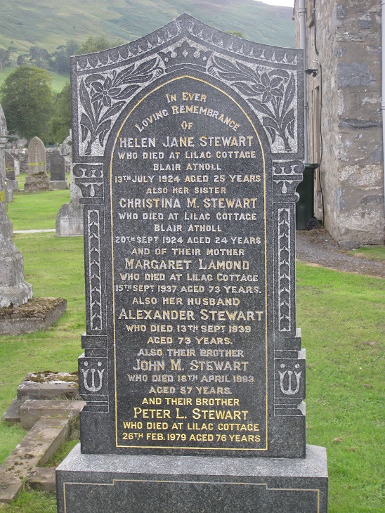 Helen Jane Stewart's stone
