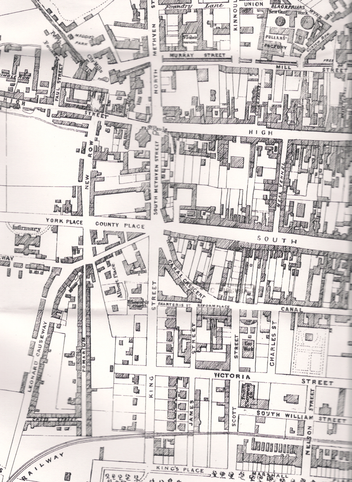 Map of Perth in 1848